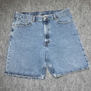 Y2K Levi's 550‎ Relaxed Fit Denim Jean Shorts Mens Sz 40 Blue 9" Inseam Jorts
